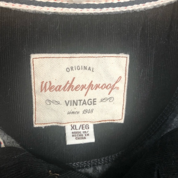 Weatherproof Vintage Mens Pullover Sweater Sherpa Stand Up Collar Elbow XL - Picture 7 of 8